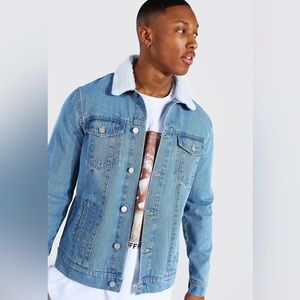 Brooklyn Cloth Sherpa Lined Denim Jacket Vintage Small